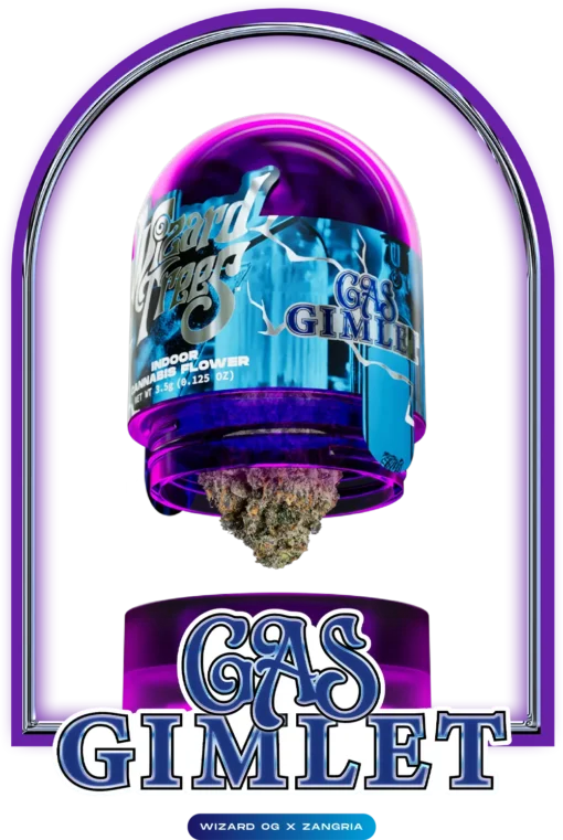 Discover Gas Gimlet Weed Flower, a premium strain bred from Wizard OG x Zangria. Lab-tested and quality assured with uplifting, relaxing effects.