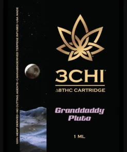 Experience deep relaxation with the Granddaddy Pluto Delta 8 Vape Cartridge by 3Chi. Infused with cannabis-derived terpenes for full flavor and effects.