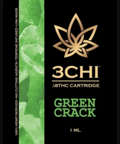 Experience energetic relief with 3Chi’s Green Crack Delta 8 vape cartridge, infused with botanical terpenes for a smooth, flavorful hit.