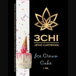 Experience smooth, flavorful relaxation with the Ice Cream Cake Vape by 3Chi. Premium Delta 8 THC cartridge infused with cannabis-derived terpenes.