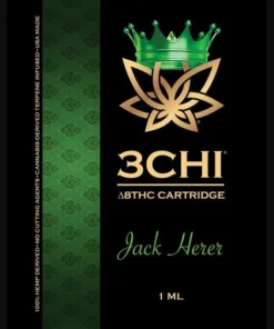 Experience the classic, uplifting effects of the Jack Herer Vape by 3Chi. Premium Delta 8 THC cartridge infused with cannabis-derived terpenes.