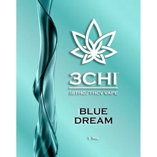 Experience the uplifting Blue Dream THCV Vape by 3Chi. Packed with 75% Delta 8 THC and 10% THCV for balanced focus and energy. Premium USA-made quality.