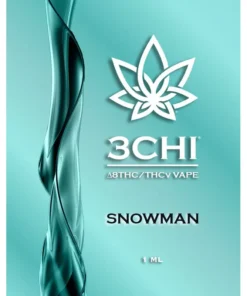 Unlock energy and focus with the Snowman THCV Vape by 3Chi. Featuring Delta 8 THC, THCV, and CBC. Perfect for creative, clear-headed daytime sessions