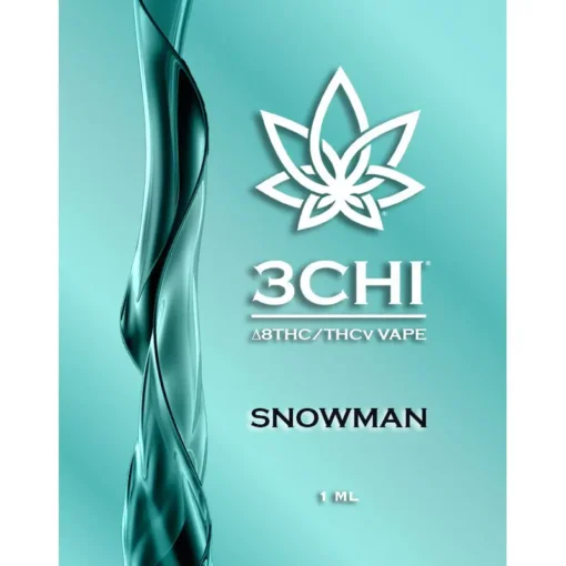 Unlock energy and focus with the Snowman THCV Vape by 3Chi. Featuring Delta 8 THC, THCV, and CBC. Perfect for creative, clear-headed daytime sessions