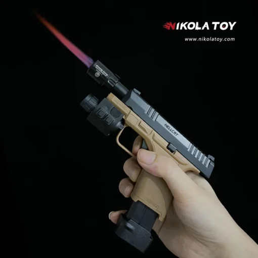 NikolaToy™ HellCat Gun Lighter features a refillable torch flame and 3 clip accessories. Bold, windproof, and collectible. Get yours at Bubatz Europa!