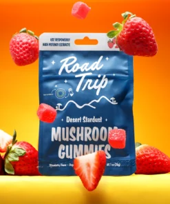 Shop Strawberry Mushroom Gummies by Desert Stardust. Boost focus, creativity, and balance. Fast, secure EU delivery from Bubatz Europa.