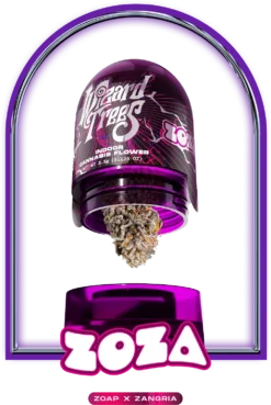 ZOZA Weed Flower blends Zoap and Zangria into a premium hybrid with happy and relaxing effects. Lab-tested and crafted for purity, flavor, and potency.