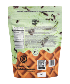 Experience smooth relaxation with Baked Bags Delta 8 Mint Chip Coned. 600mg hemp-derived Delta 8 THC in a flavorful, balanced pre-roll.