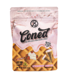 Strawberry Shortcake Delta Cones deliver 600mg of Delta 8 THC in a dessert-style edible. Enjoy rich flavor, mellow effects, and legal hemp bliss.