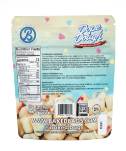 Delta 8 Birthday Cake Dope Dough by Baked Bags delivers 1000mg Delta 8 THC with smooth effects and rich birthday cake flavor. Lab-tested and legal.