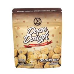 Experience the rich flavor and smooth effects of Delta 8 Dope Dough Chocolate Chip cones, infused with 1000 mg Delta 8 THC for a premium treat.