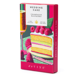 Wedding Cake THC Chocolate by DeVINE Naturals blends 150mg Delta 8 and 150mg Delta 9 THC into a smooth, delicious, and legally compliant edible.
