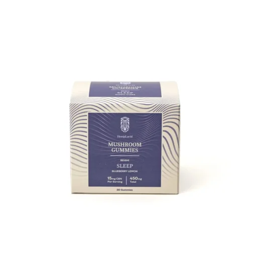 Enjoy Blueberry Lemon Sleep Gummies with 900mg CBD, 450mg CBN, and adaptogenic mushrooms for deep rest. Vegan, lab-tested, and berry-citrus delicious.