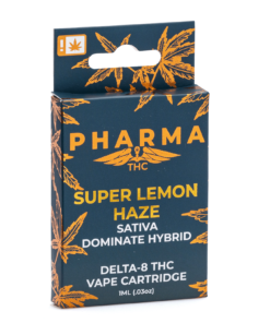Super Lemon Haze Delta 8 Vape by PharmaCBD – Zesty, uplifting cannabis-derived terpene cartridge. Smooth flavor and premium quality.