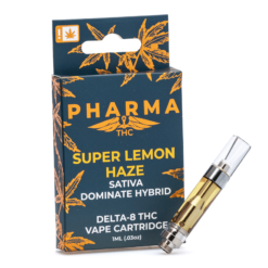 Super Lemon Haze Delta 8 Vape by PharmaCBD – Zesty, uplifting cannabis-derived terpene cartridge. Smooth flavor and premium quality.