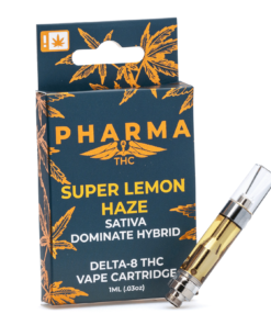 Super Lemon Haze Delta 8 Vape by PharmaCBD – Zesty, uplifting cannabis-derived terpene cartridge. Smooth flavor and premium quality.