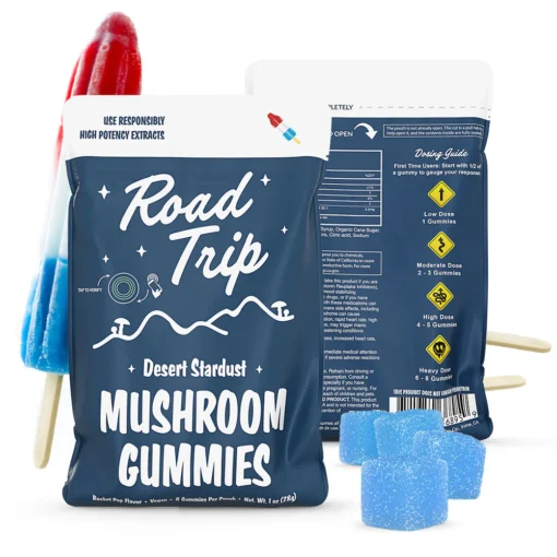 Mushroom Gummies Rocket Pop deliver cherry-lime flavor and a smooth psilocybin microdose. Enjoy focus, clarity, and fun in every bite!