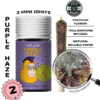 Purple Haze Mini Joints by APE offer 42.53% THC in two sativa pre-rolls. Enjoy a vibrant, flavorful, and energizing cannabis experience.