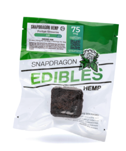Enjoy the rich Delta 8 Brownie Bite by Snapdragon with 75mg THC. Delicious, potent, and legally compliant. Perfect for mellow, legal relaxation.