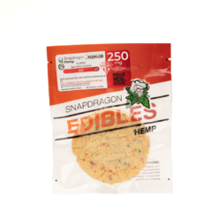 Try the Delta 8 THC Sugar Cookie by Snapdragon with 211mg Delta 8 and 39mg Delta 9 THC. A delicious, potent edible for experienced users.