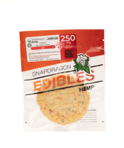 Try the Delta 8 THC Sugar Cookie by Snapdragon with 211mg Delta 8 and 39mg Delta 9 THC. A delicious, potent edible for experienced users.