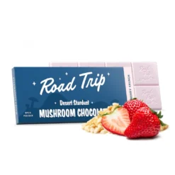 Enjoy the Desert Stardust Magic Mushroom Chocolate Bar – Strawberry Crunch. Legal, vegan, lab-tested, and packed with flavor for calm and clarity.