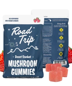 Shop Strawberry Mushroom Gummies by Desert Stardust. Boost focus, creativity, and balance. Fast, secure EU delivery from Bubatz Europa.