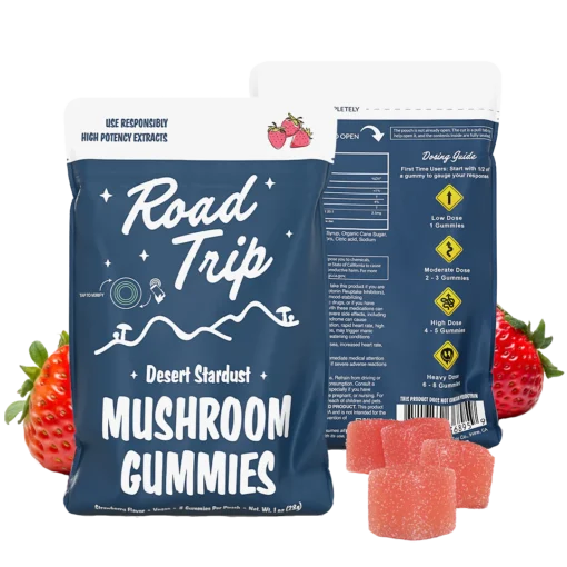 Shop Strawberry Mushroom Gummies by Desert Stardust. Boost focus, creativity, and balance. Fast, secure EU delivery from Bubatz Europa.
