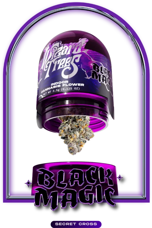 Discover Black Magic Weed Flower, a premium cannabis bud with Secret Cross lineage. Relaxing and happy effects in every flavorful hit.