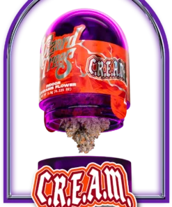 Explore CREAM Weed Flower, a premium strain from GM3 x Thin Mint Cookies. Lab-tested, top-tier buds with happy and relaxing effects.