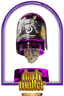 Experience Dark Matter Weed Flower, a premium strain from Zoap x Y Life lineage. Lab-tested and quality assured with relaxing, happy effects.