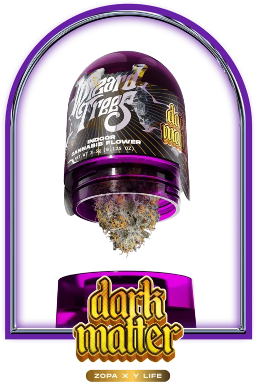 Experience Dark Matter Weed Flower, a premium strain from Zoap x Y Life lineage. Lab-tested and quality assured with relaxing, happy effects.