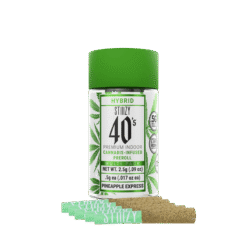 Enjoy Pineapple Express Weed Pre-rolls by STIIIZY—5 baby joints infused with live resin and kief. Tropical, potent, and perfect for any vibe.
