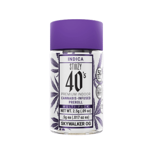 Get the Skywalker OG Preroll Pack by STIIIZY. This 5-pack of .5G Indica prerolls delivers powerful 40.31% THC and deep relaxation anytime.