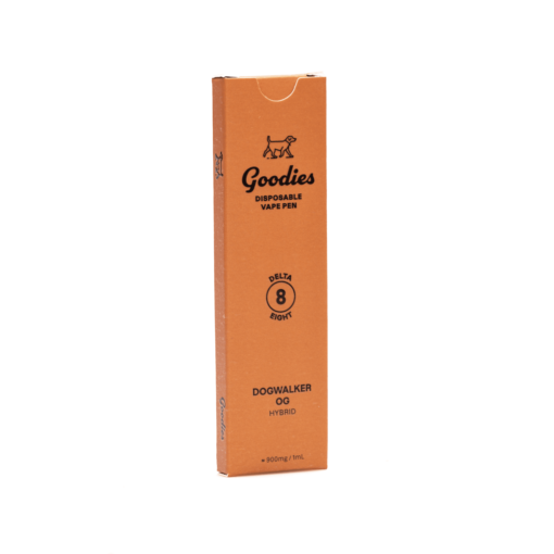 Experience the relaxing effects of the Dogwalker OG Vape by Goodies. This Delta 8 disposable delivers smooth flavor and calming vibes in a portable pen.