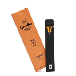 Experience the relaxing effects of the Dogwalker OG Vape by Goodies. This Delta 8 disposable delivers smooth flavor and calming vibes in a portable pen.
