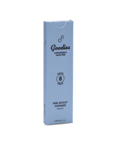 Enjoy rich flavor with the Girl Scout Cookies Vape by Goodies. This Delta 8 disposable delivers smooth effects in a sleek, ready-to-use device.