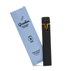 Enjoy rich flavor with the Girl Scout Cookies Vape by Goodies. This Delta 8 disposable delivers smooth effects in a sleek, ready-to-use device.