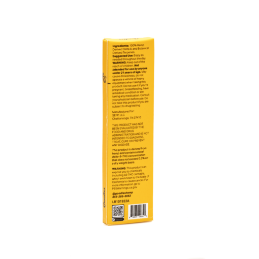 Bright and citrusy, the Lemon Runtz Vape by Goodies blends sweet flavor with calming Delta 8 effects in a sleek disposable pen—perfect for any time of day.