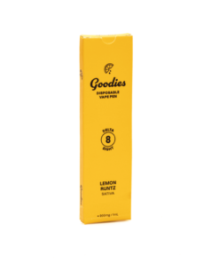 Bright and citrusy, the Lemon Runtz Vape by Goodies blends sweet flavor with calming Delta 8 effects in a sleek disposable pen—perfect for any time of day.