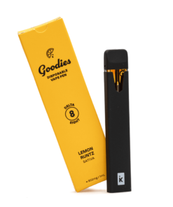 Bright and citrusy, the Lemon Runtz Vape by Goodies blends sweet flavor with calming Delta 8 effects in a sleek disposable pen—perfect for any time of day.