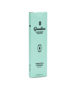 Delta 8 Pineapple Vape by Goodies delivers uplifting effects and tropical flavor in a sleek, disposable device. Experience Pineapple Express the clean way.