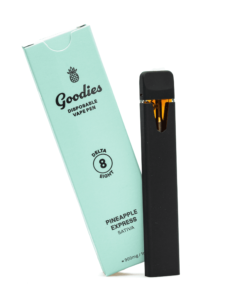 Delta 8 Pineapple Vape by Goodies delivers uplifting effects and tropical flavor in a sleek, disposable device. Experience Pineapple Express the clean way.