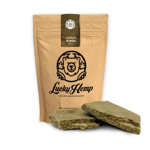 Shop Lucky’s Bubble Hash 3g – 40% CBD Eco Pack: potent, clean, and eco-friendly CBD hash. Get premium hash now at Bubatz Europa.