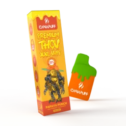 Buy THCv XXL Vape Papaya Punch 99% 2ml with tropical flavor and high purity extract. Premium vape cartridge available online in Germany.